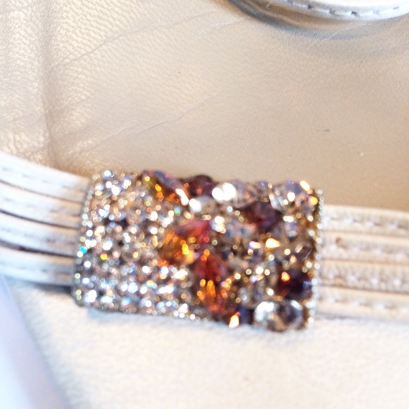 Stuart Weitzman Rhinestone Embellished Sandals - Picture 4 of 7